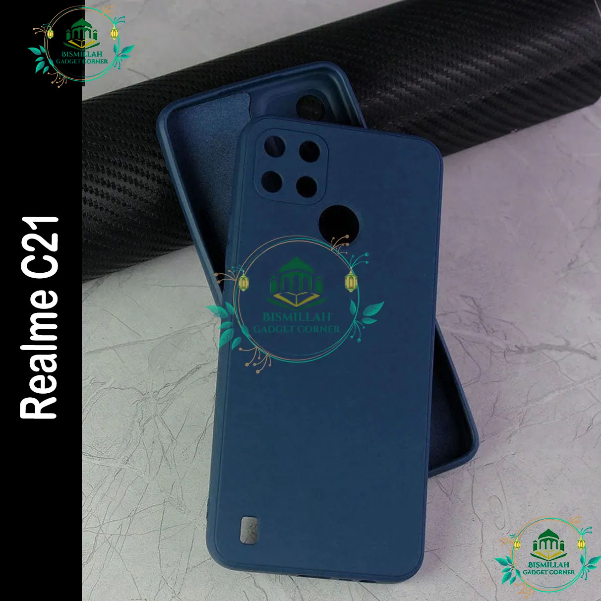 Picture of For Realme C21 Liquid Silicone Soft Gel Rubber Shockproof Cover For Realme C21 Phone Case