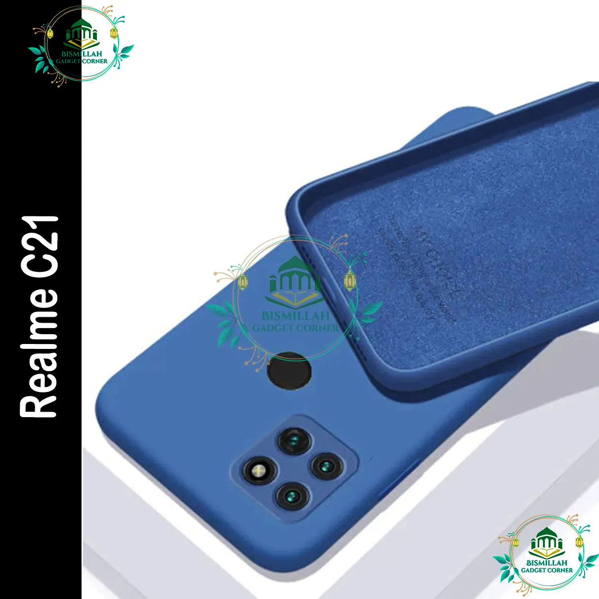 Picture of For Realme C21 Liquid Silicone Soft Gel Rubber Shockproof Cover For Realme C21 Phone Case
