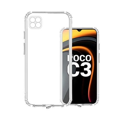 Picture of For Xiaomi Poco C3 Premium Silicone Case Crystal Clear Soft TPU Ultra-Thin Transparent Flexible Protective Mobile Phone Back Cover