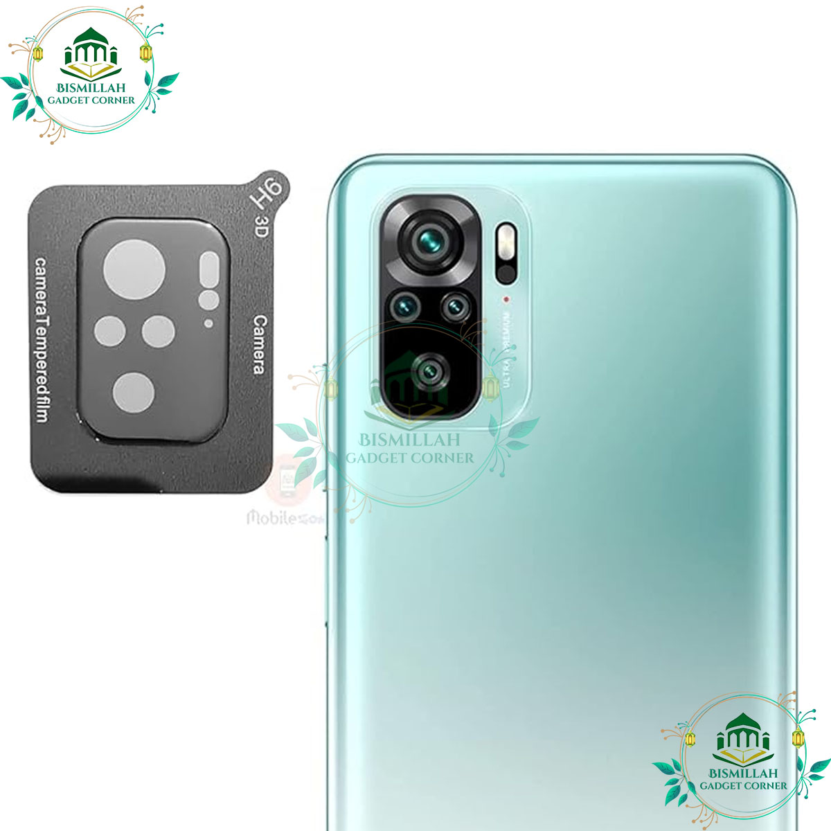 Picture of Camera Lens 9H 3D Glass Guard For Redmi Note 10 [With Photo Friendly Flash Cut]
