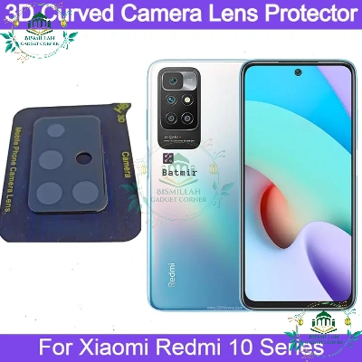 Picture of For Xiaomi Redmi 10/ Redmi 10 Prime/ Redmi 10 2022 3D Curved Camera Lens Protector Lens Shield Latest Generation Curvy Border Glass Membrane HD Tempered Glass Camera Full Lens Protector