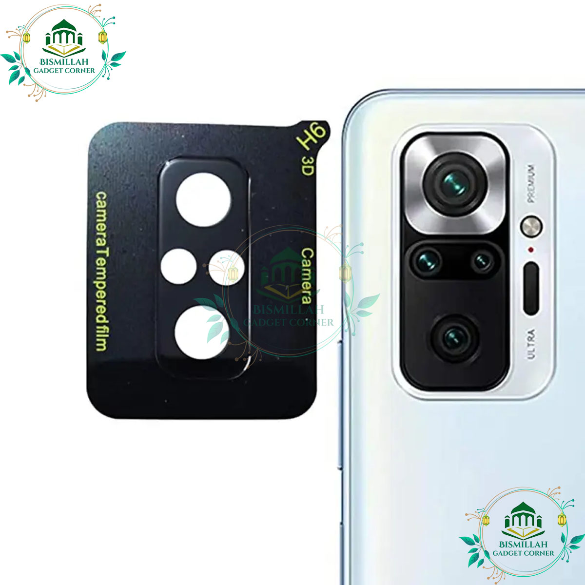 Picture of For Xiaomi Redmi Note 10 Pro Max Shield Latest Generation Curvy Border Glass Membrane HD Tempered Glass Camera Full Lens Protector