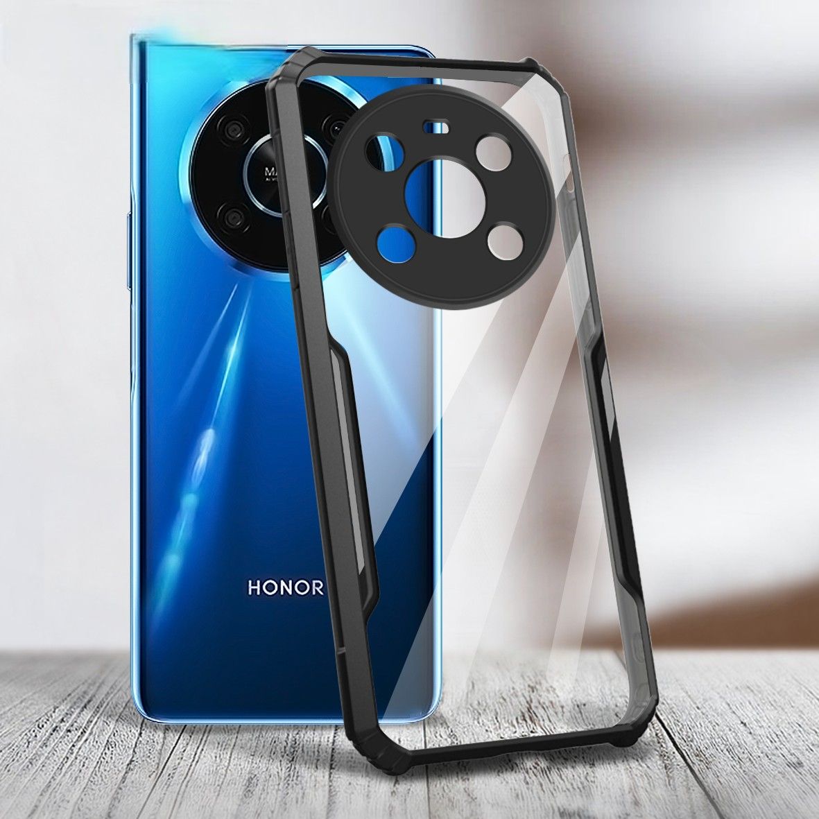 Picture of For Honor X9 Reinforced  Unique Shockproof Cushion Back Clear Hybrid Transparent Hard Cover Casing