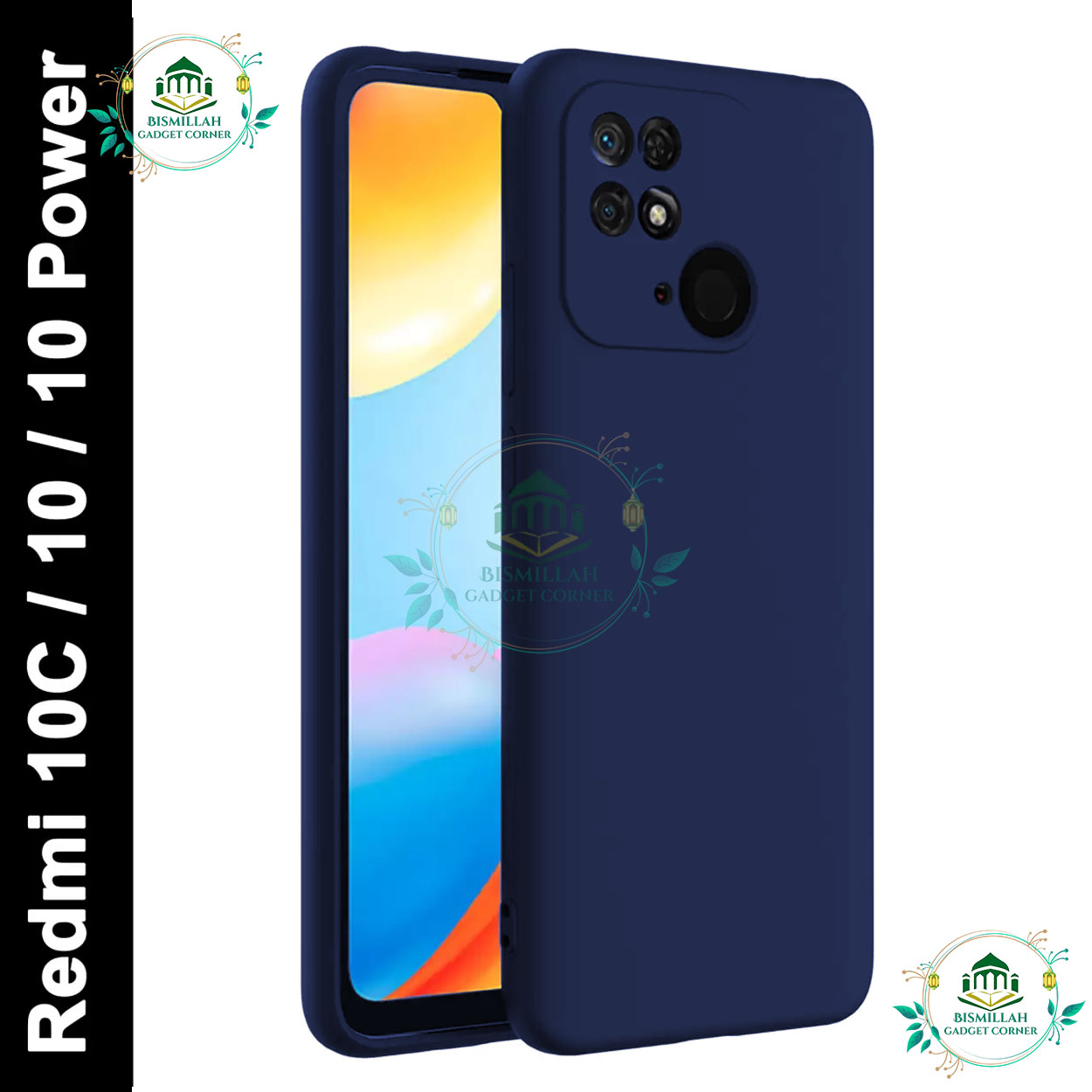 Picture of Premium Liquid Silicone Phone case for Xiaomi Redmi 10C, Xiaomi Redmi 10 Power Liquid Silicon Mobile Back Case Soft Silicone Phone Cover - মোবাইল ফোন - Phoneo