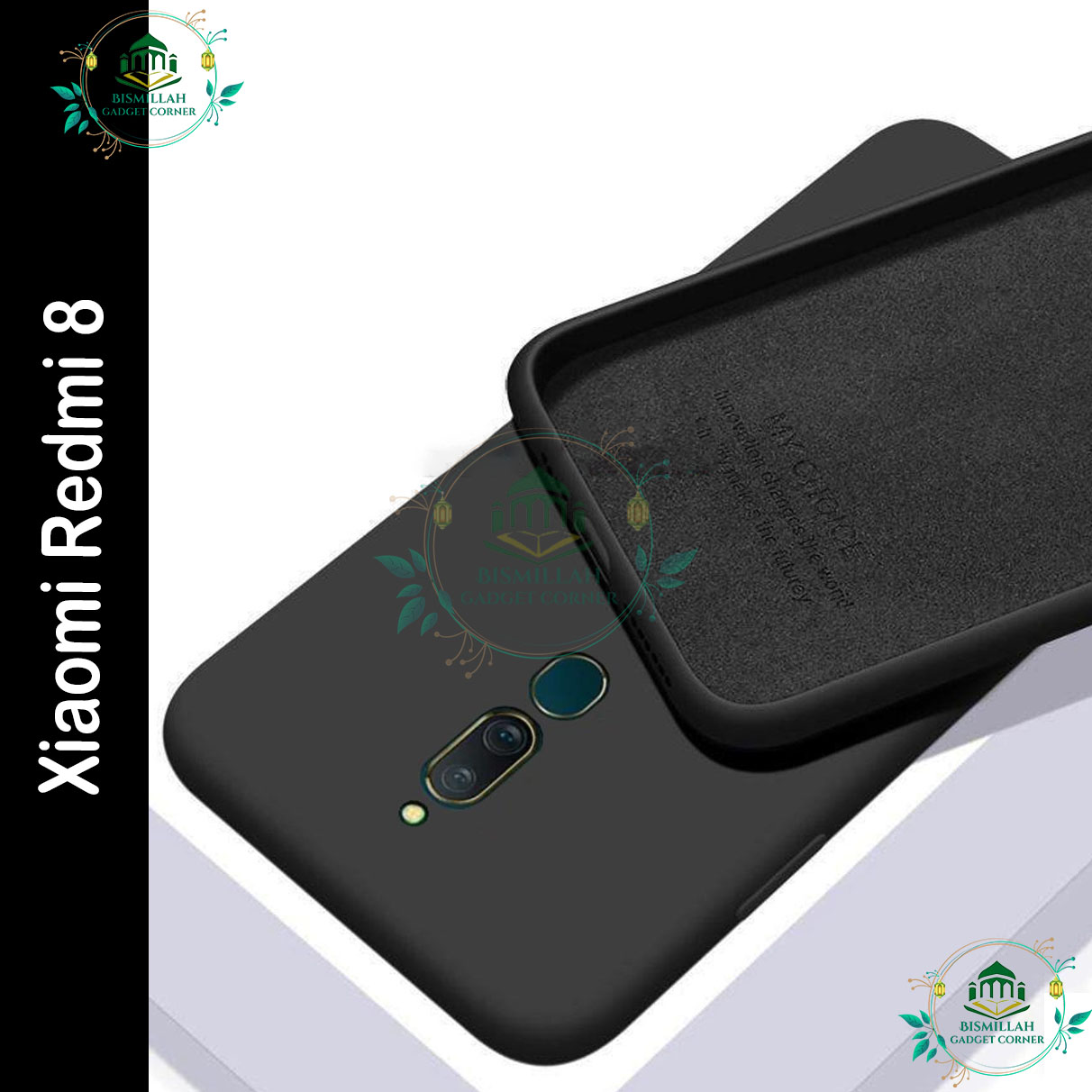 Picture of Premium Liquid Silicone Phone case for Xiaomi Redmi 8 Liquid Silicon Mobile Back Case Soft Silicone Phone Cover