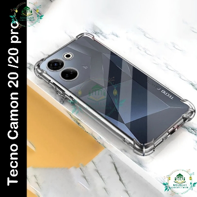 Picture of Transparent back cover For Tecno Camon 20 / Tecno Camon 20 Pro Luxury transparent Protect Back Cover Soft Case