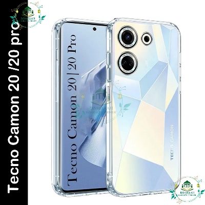 Picture of Transparent back cover For Tecno Camon 20 / Tecno Camon 20 Pro Luxury transparent Protect Back Cover Soft Case