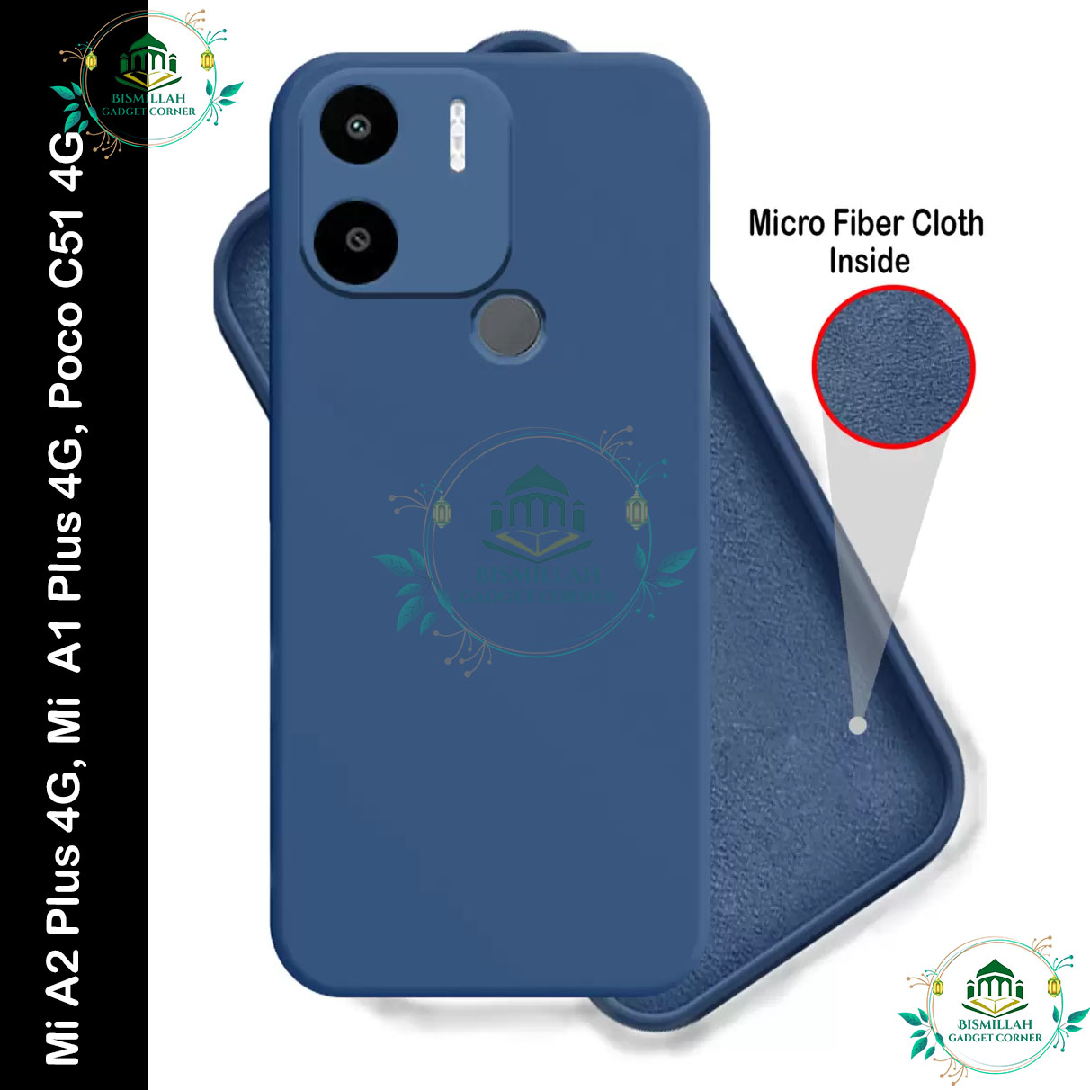 Picture of Premium Liquid Silicone Phone case for Mi A1 / Redmi A2 plus /Mi Redmi A2 Plus 4G, Mi Redmi A1 Plus 4G, Poco C50 4G, Poco C51 4G / Mi A2 plus, Mi A1 plus Liquid Silicon Mobile Back Case Soft Silicone Phone Cover