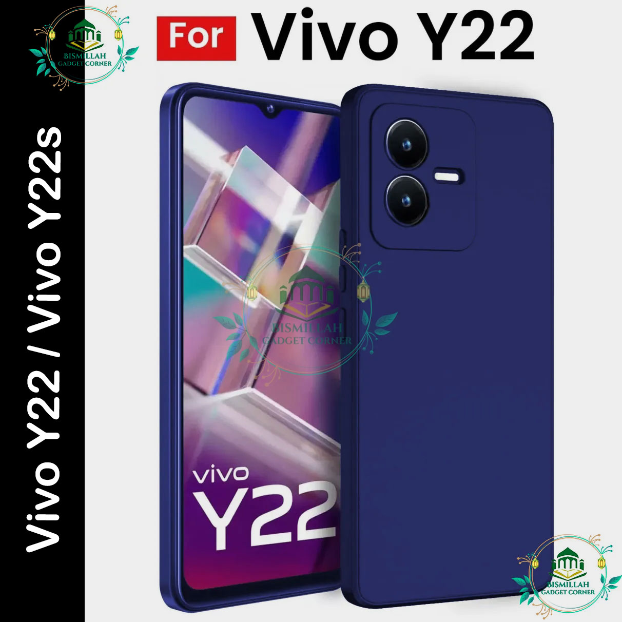 Picture of Premium Liquid Silicone Phone case for Vivo Y22 / Vivo Y22s  Liquid Silicon Mobile Back Case Soft Silicone Phone Cover - মোবাইল ফোন - Phoneo