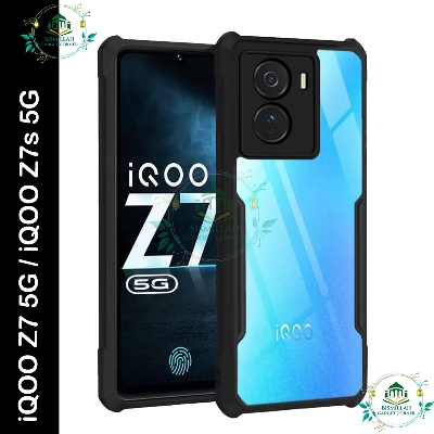 Picture of Xundd Back Cover for iQOO Z7 5G / iQOO Z7s 5G Transparent Hybrid Hard PC Back Bumper