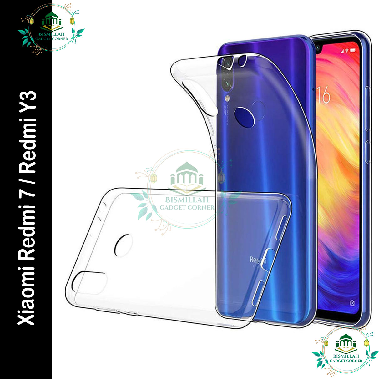 Picture of Transparent back cover For Xiaomi Redmi 7 / Redmi Y3 Luxury transparent Protect Back Cover Soft Case