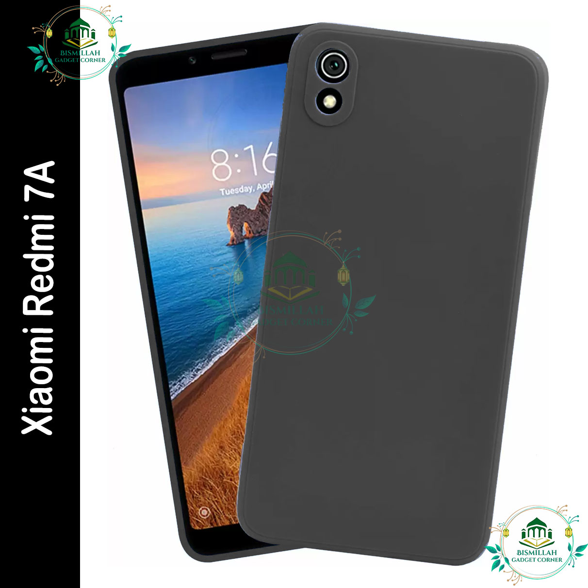 Picture of Premium Liquid Silicone Phone case for Xiaomi Redmi 7A Liquid Silicon Mobile Back Case Soft Silicone Phone Cover - মোবাইল ফোন - Phoneo