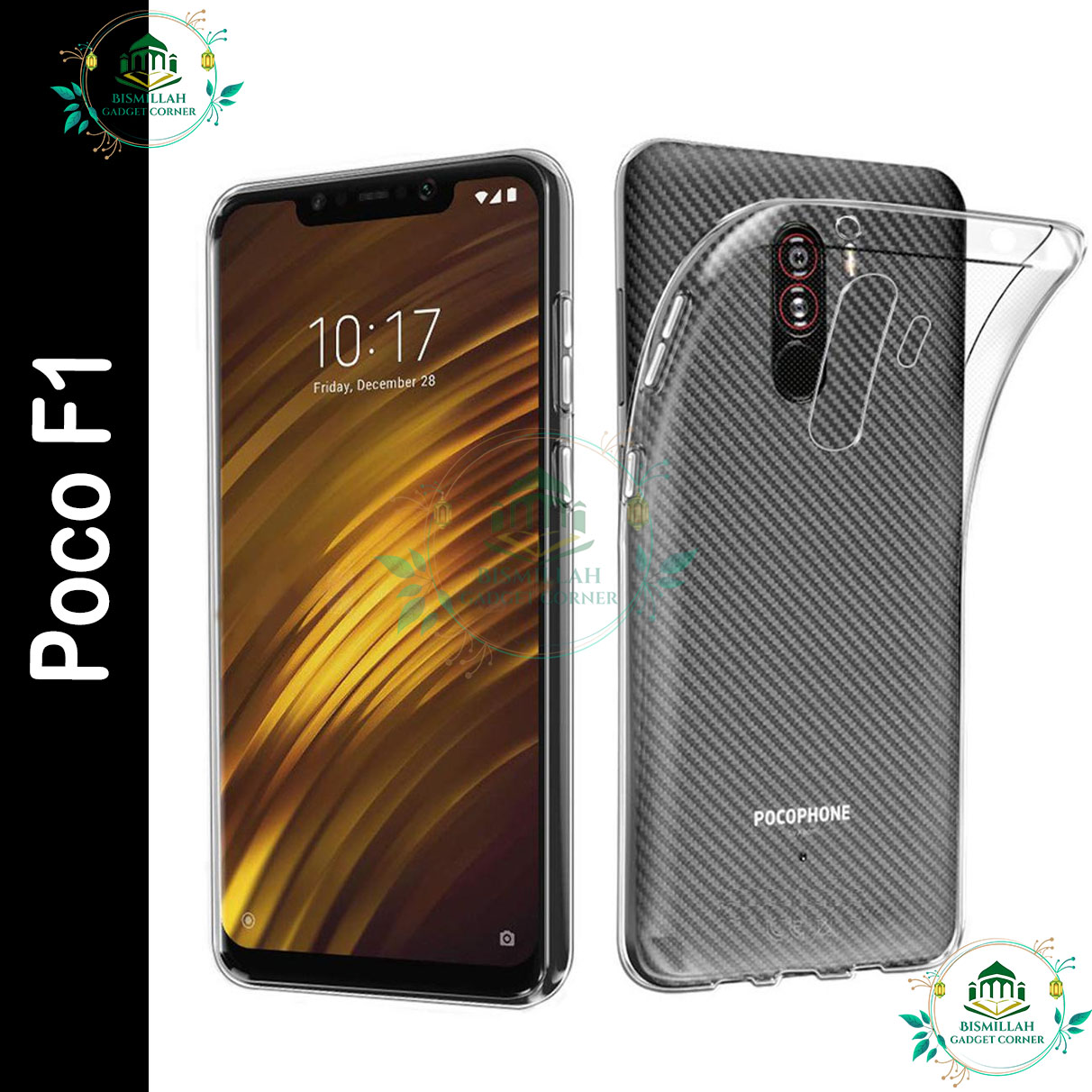 Picture of Transparent back cover For Xiaomi Poco F1 / Pocophone F1 Luxury transparent Protect Back Cover Soft Case