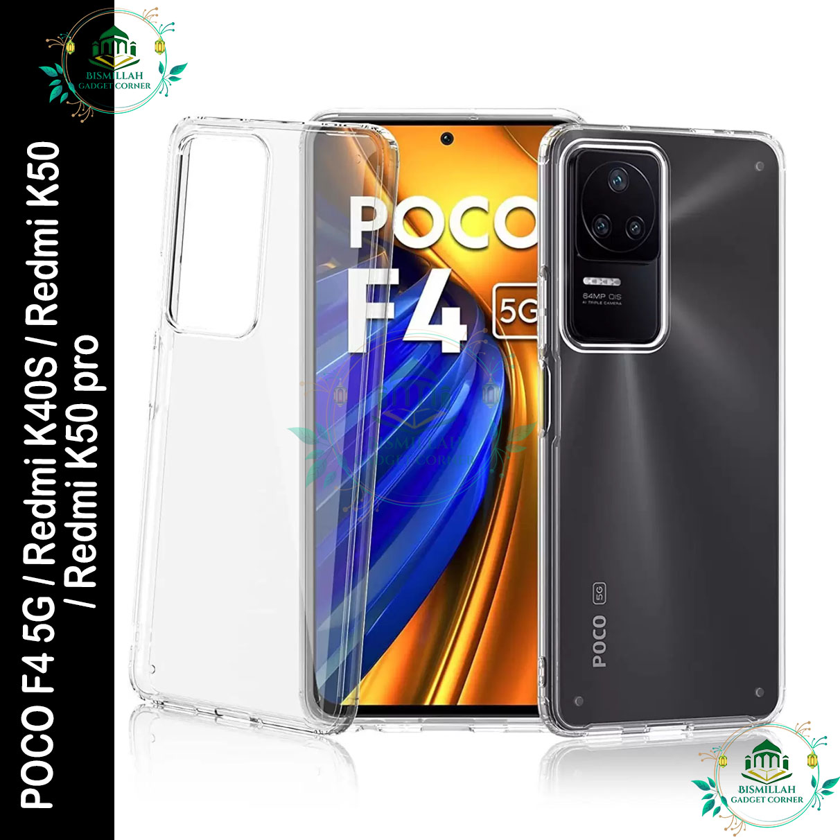 Picture of Transparent back cover For Xiaomi Poco F4 5G / Redmi K40S / Redmi K50 5G / Redmi K50 Pro Luxury transparent Protect Back Cover Soft Case