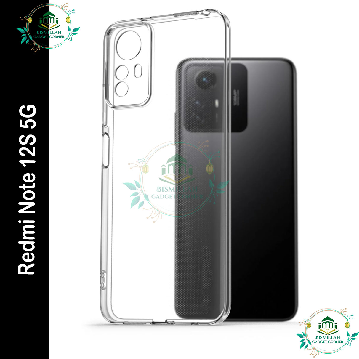 Picture of Transparent back cover For Xiaomi Redmi Note 12S Luxury transparent Protect Back Cover Soft Case