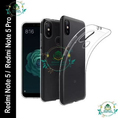 Picture of Transparent back cover For Xiaomi Redmi Note 5 / Xiaomi Redmi Note 5 Pro Luxury transparent Protect Back Cover Soft Case