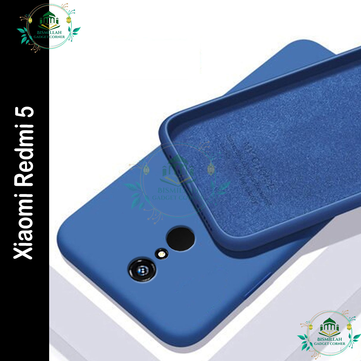 Picture of Premium Liquid Silicone Phone case for Xiaomi Redmi 5 Liquid Silicon Mobile Back Case Soft Silicone Phone Cover