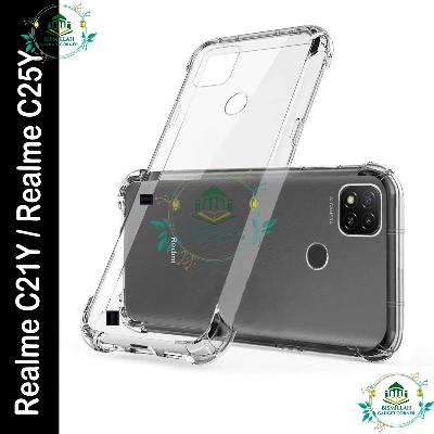 Picture of Transparent back cover For Realme c21y / Realme c25y Luxury transparent Protect Back Cover Soft Case