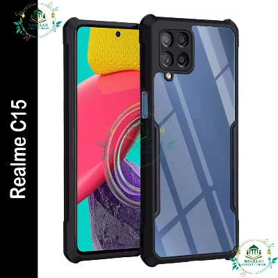 Picture of Xundd Back Cover for Realme C15 Transparent Hybrid Hard PC Back Bumper