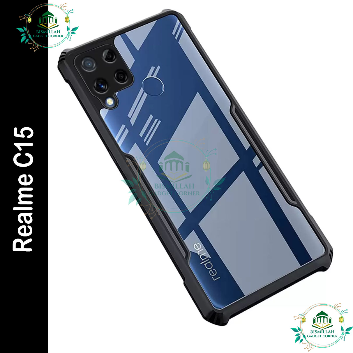 Picture of Xundd Back Cover for Realme C15 Transparent Hybrid Hard PC Back Bumper