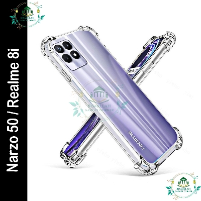 Picture of Transparent back cover For Realme Narzo 50 / Realme 8i Luxury transparent Protect Back Cover Soft Case