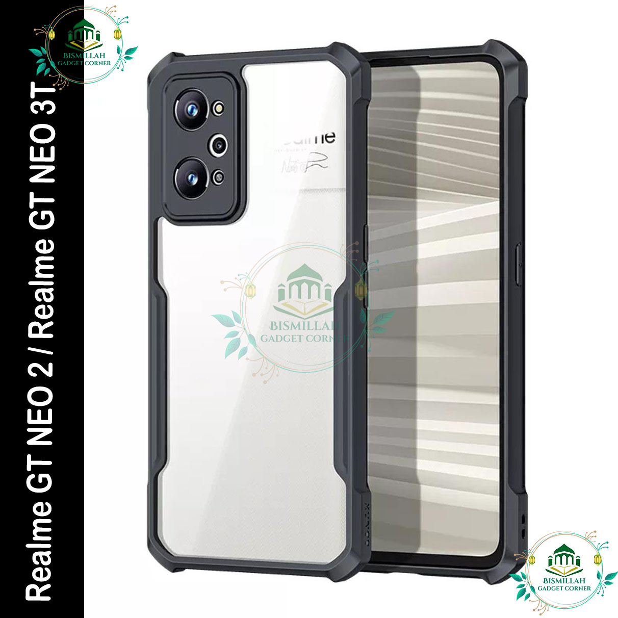 Picture of Xundd Back Cover for Realme GT NEO 2 / Realme GT NEO 3T Transparent Hybrid Hard PC Back Bumper