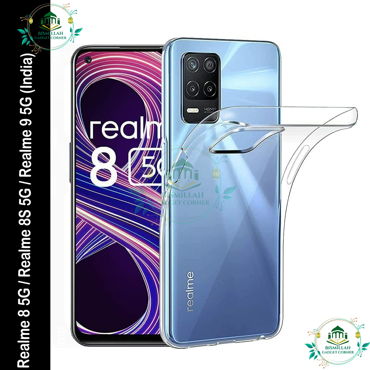 Picture of Transparent back cover For Realme 8 5G / Realme 8S 5G / Realme 9 5G (India) Luxury transparent Protect Back Cover Soft Case