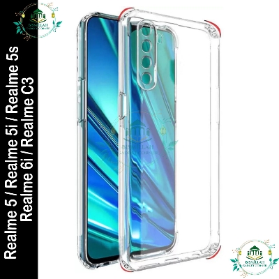 Picture of Transparent back cover For Realme 5 / Realme 5i / Realme 5s / Realme 6i / Realme C3 Luxury transparent Protect Back Cover Soft Case