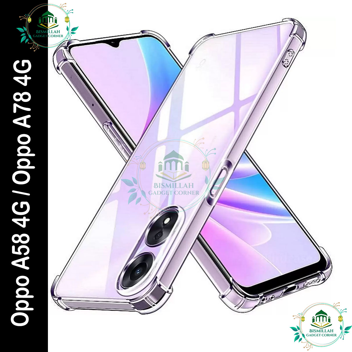 Picture of Transparent back cover For Oppo A58 4G / Oppo A78 4G Luxury transparent Protect Back Cover Soft Case