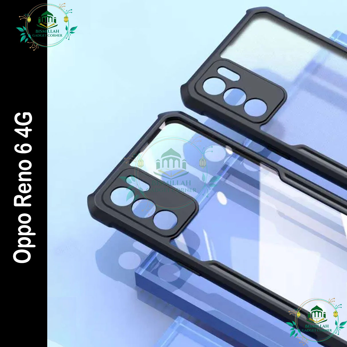 Picture of Xundd Back Cover for OPPO Reno 6 4g Transparent Hybrid Hard PC Back Bumper