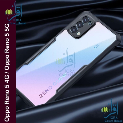 Picture of Xundd Back Cover for Oppo Reno 5 4G / Oppo Reno 5 5G Transparent Hybrid Hard PC Back Bumper