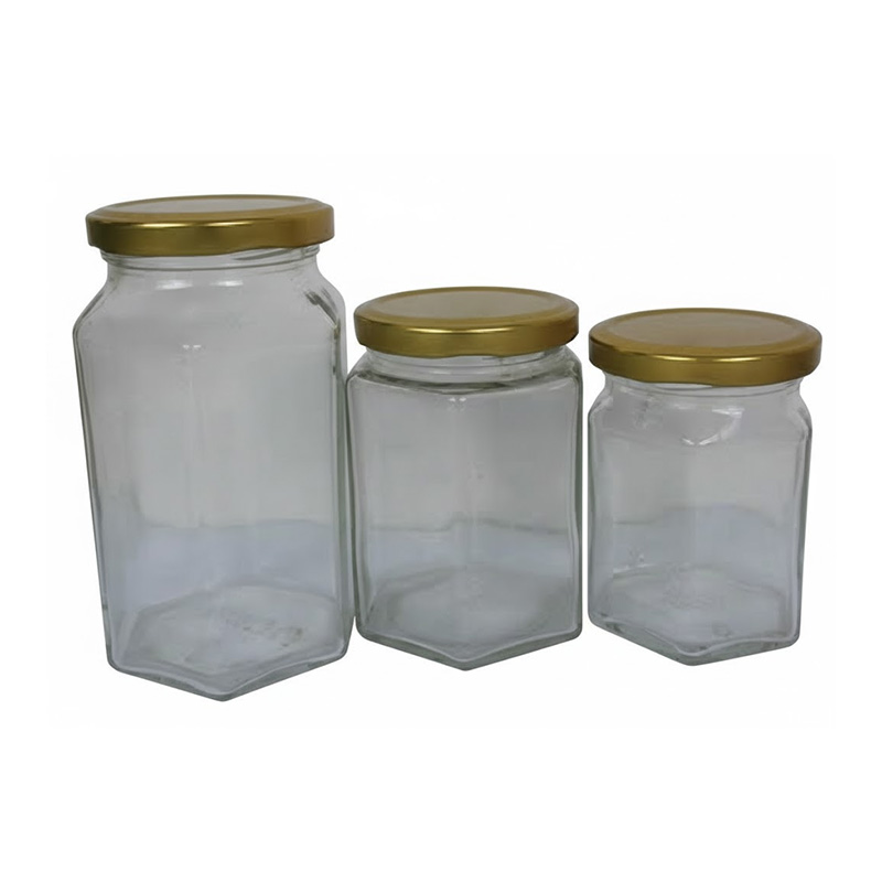 Picture of ৬কোনা ডিজাইন ৩ পিছের সেট কাচের বৈয়ম 