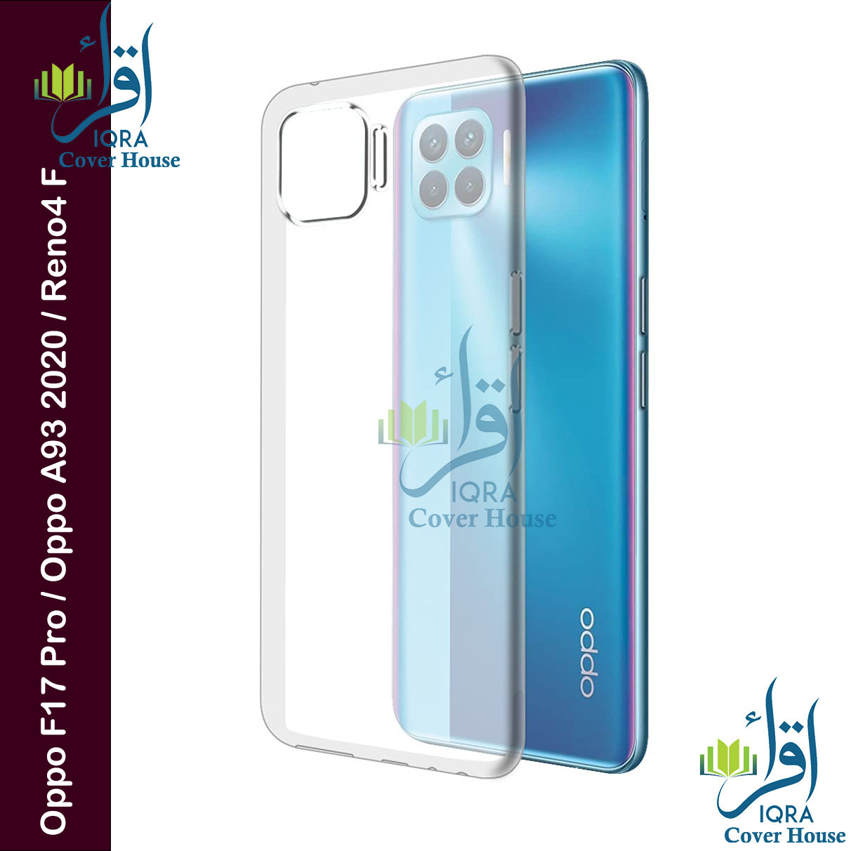 Picture of Transparent back cover For Oppo F17 Pro / Oppo A93 2020 / Oppo Reno4 F Luxury transparent Protect Back Cover Soft Case