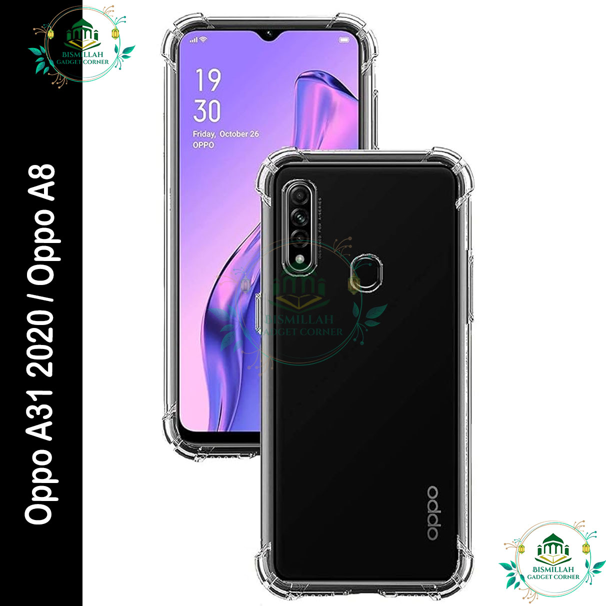 Picture of Transparent back cover For Oppo A31 2020 / Oppo A8 Luxury transparent Protect Back Cover Soft Case