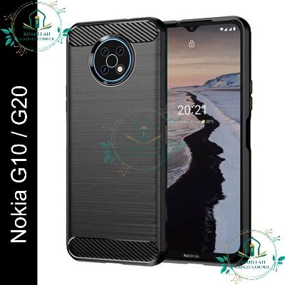 Picture of Spyzone For Nokia G10 / Nokia G20 Carbon Fiber Phone Case Soft TPU Slim Fashion Non-Slip Protective back cover