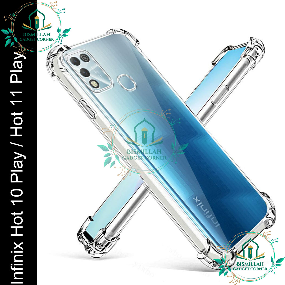 Picture of Transparent back cover For Infinix hot 10 play / Infinix hot 11 play Luxury transparent Protect Back Cover Soft Case