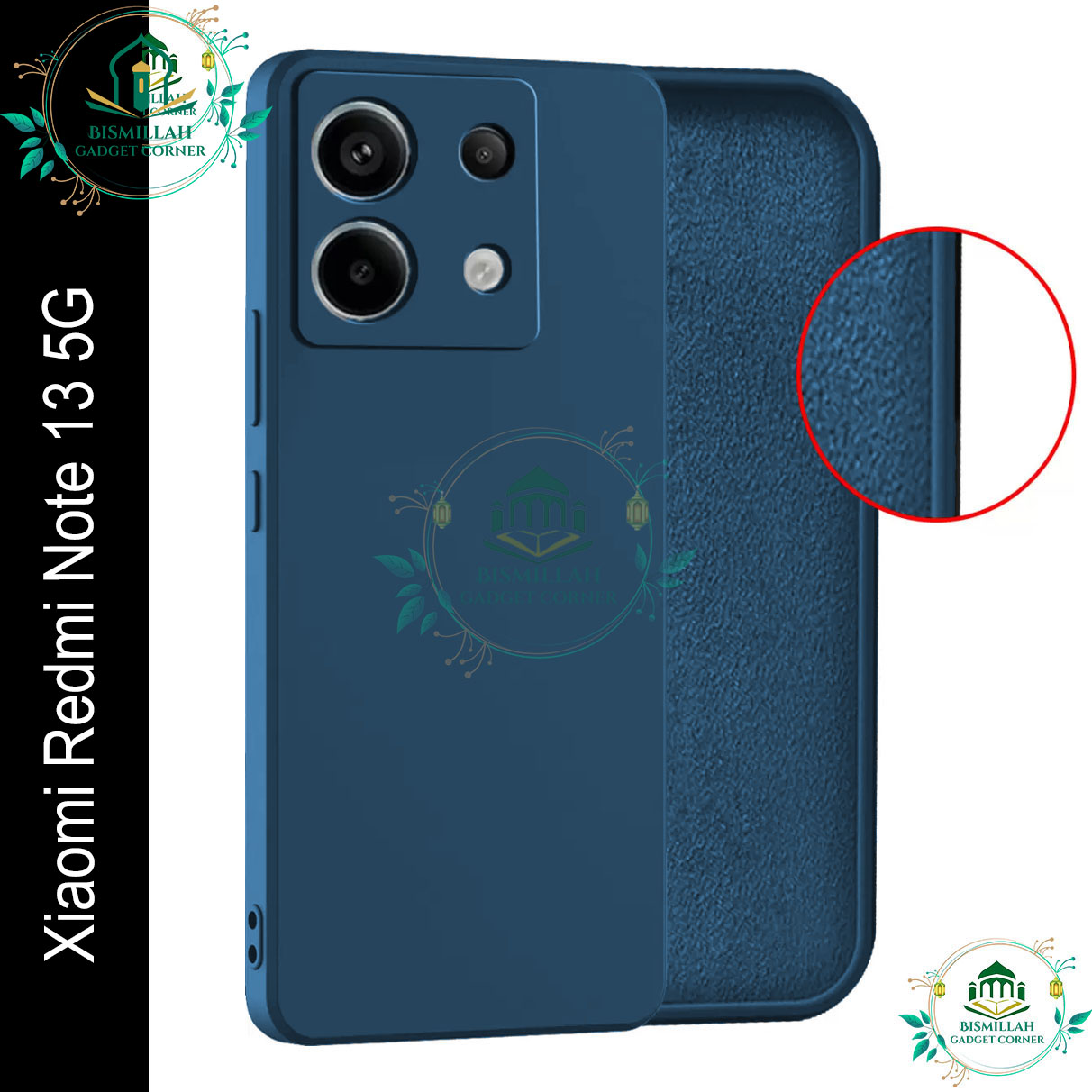 Picture of Premium Liquid Silicone Phone case for Xiaomi Redmi Note 13 5G Liquid Silicon Mobile Back Case Soft Silicone Phone Cover