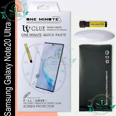 Picture of Premium UV Tempered Glass For For Samsung Galaxy Note 20 Ultra Screen Protector Curved with Liquid Glue and UV Light -Transparent Clear