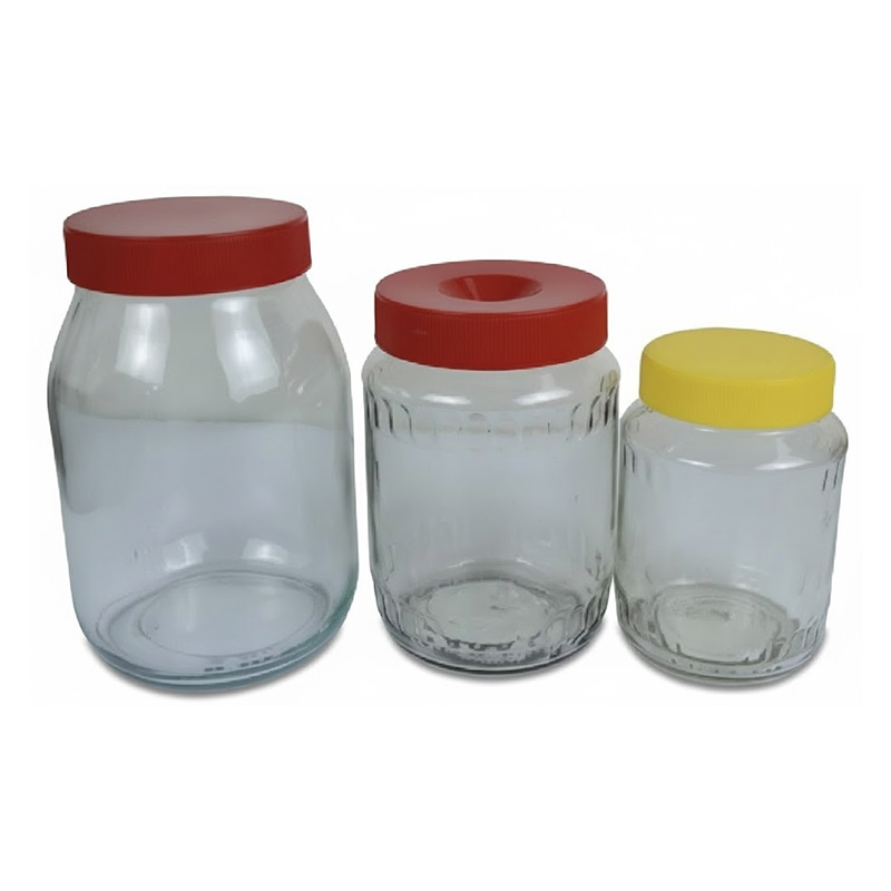 Picture of রাউন্ড শেইপ ৩ পিছের সেট কাচের বৈয়ম | ১০০০, ৭০০, ৫০০ এমএল