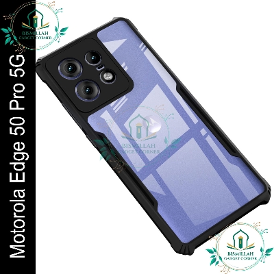 Picture of Xundd Back Cover for Motorola Edge 50 Pro 5G Transparent Hybrid Hard PC Back Bumper