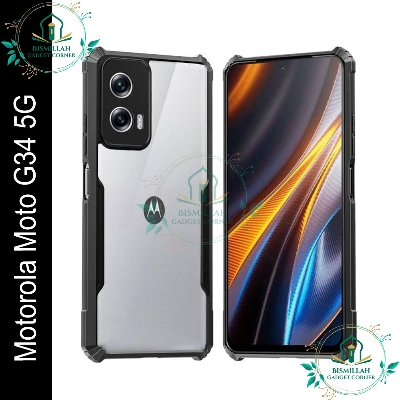 Picture of Xundd Back Cover for Motorola Moto G34 5G Transparent Hybrid Hard PC Back Bumper