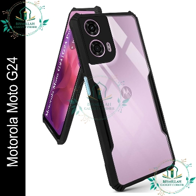 Picture of Xundd Back Cover for Motorola Moto G24 Transparent Hybrid Hard PC Back Bumper
