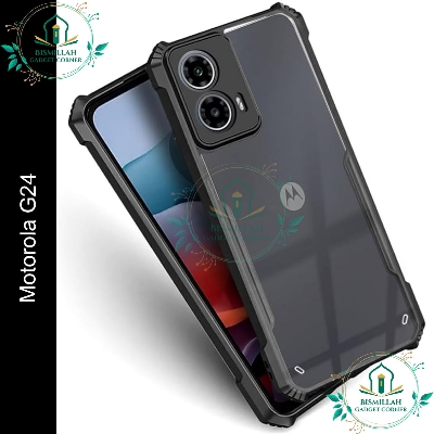 Picture of Xundd Back Cover for Motorola Moto G24 Transparent Hybrid Hard PC Back Bumper