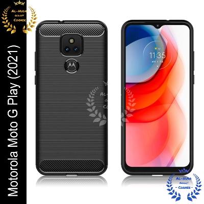 Picture of Spigen cover For Motorola Moto G Play (2021) / Motorola Moto G Play 2021 Carbon Fiber Back cover Soft Slim Fashion Non-Slip Protective Carbon Fiber Phone Case