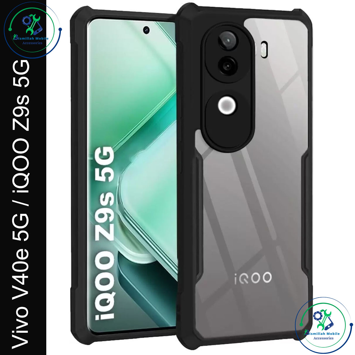 Picture of Back Cover for Vivo V40e 5G / iQOO Z9s 5G back cover Transparent Hybrid Hard PC Back Bumper Vivo V40e 5G / iQOO Z9s 5G back cover all cover