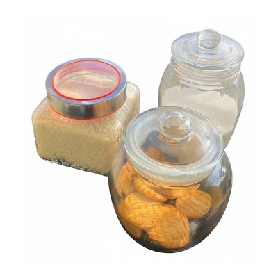 Picture of বিস্কুট ও চানাচুর সংরক্ষণের কাচের বৈয়ম ৩ পিছ কম্বো