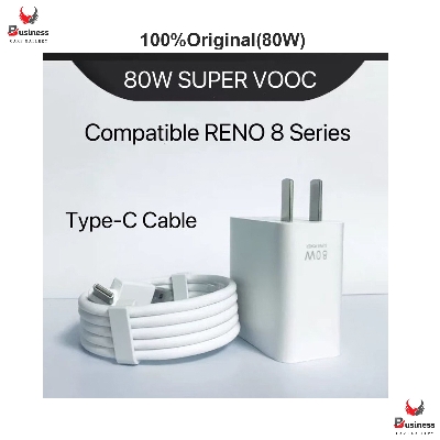 Picture of Oppo Premium Quality Supervooc 80W Fast Charger EU Adapter USB Type C Cable For OPPO Find X5 X3 Pro,Reno8 T 5G,Reno8 T 4G,OPPO A78,A58, F21 Pro