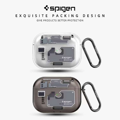 Picture of Spigen Zero One Transparent TPU Silicone Soft Case for AirPods Pro 2nd Generation Case(2024) Protective Case Cover with Metal