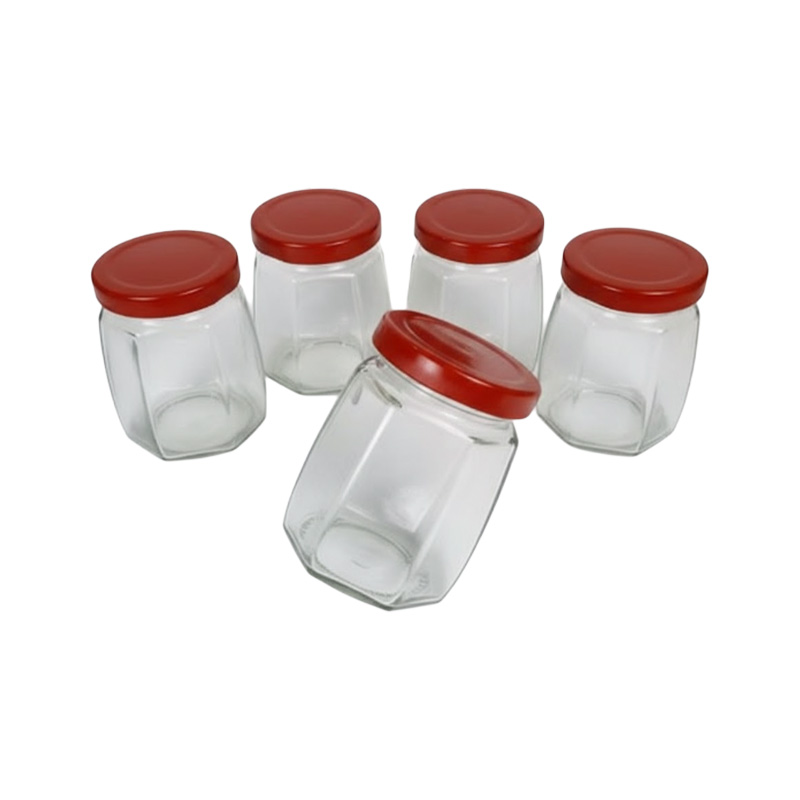 Picture of ২৫০ এমএল ইউনিক ডিজাইন ৬-কোনা কাচের বৈয়ম