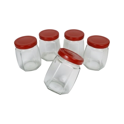 Picture of ২৫০ এমএল ইউনিক ডিজাইন ৬-কোনা কাচের বৈয়ম